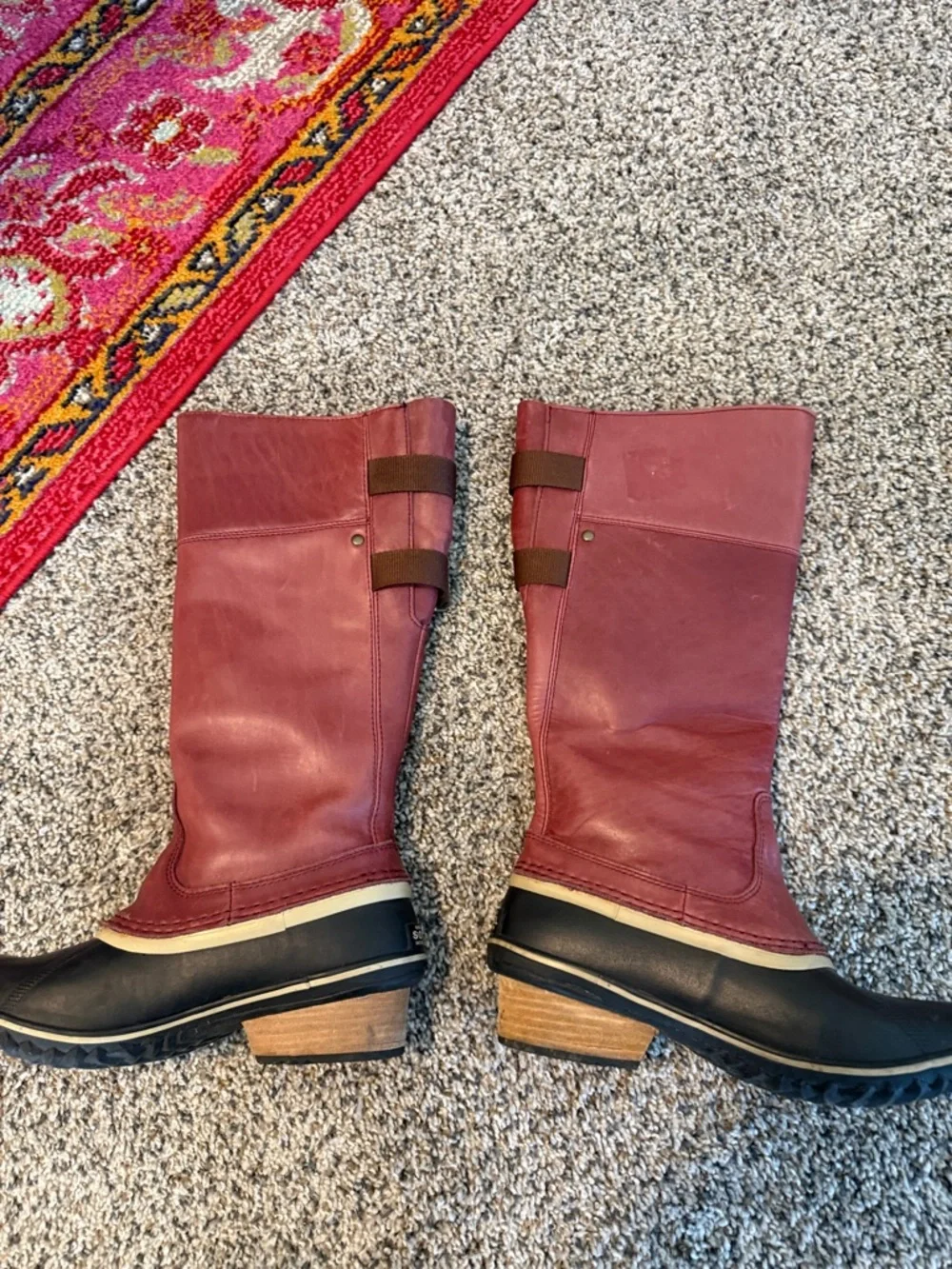 SOREL Slimpack Riding Tall II Shell Boots Equestrian Waterproof Leather 7.5